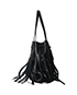 Fringed Bucket Bag, side view
